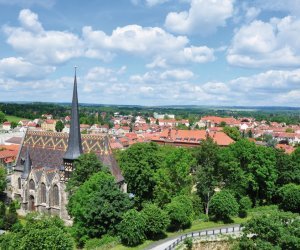 Blick über Mühlhausen mit St. Petri-Kirche